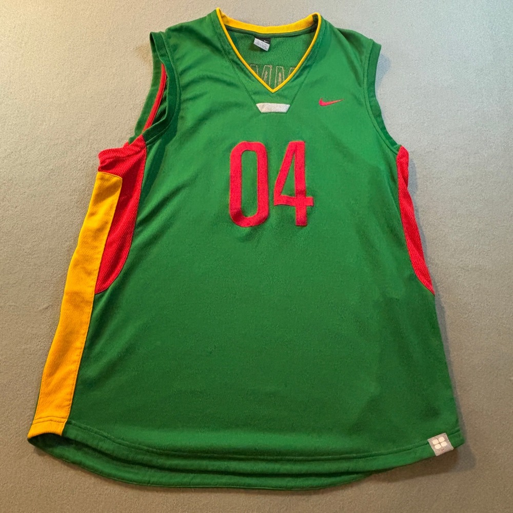 Vintage 2004 Nike Battlegrounds Basketball Jersey XXL Green MMIV 04 Streetball